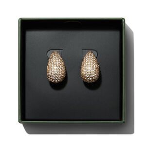 Jewels By Sunaina Narnia Studs- Gold Elegant Teardrop Earrings 14k CZ